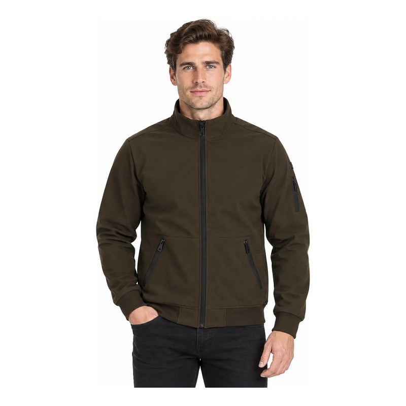Chamarra Softshell De Hombre Mod. Cw90-pol8728 Greenlander® Marrón G Lisa