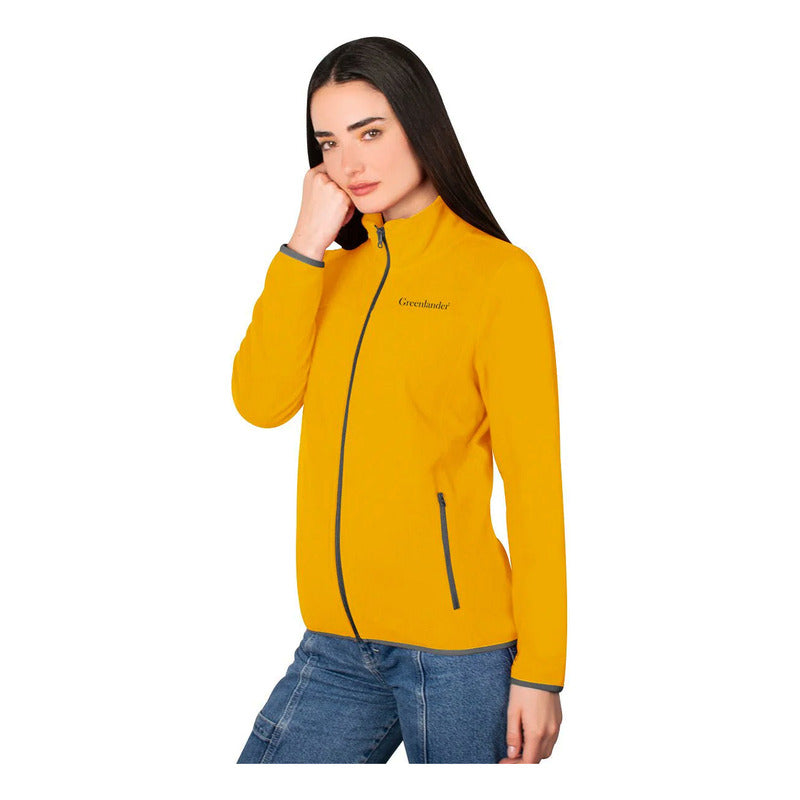Sudadera Eco Fleece Para Mujer M.dw86-fce7597 Greenlander® G Amarillo Lisa