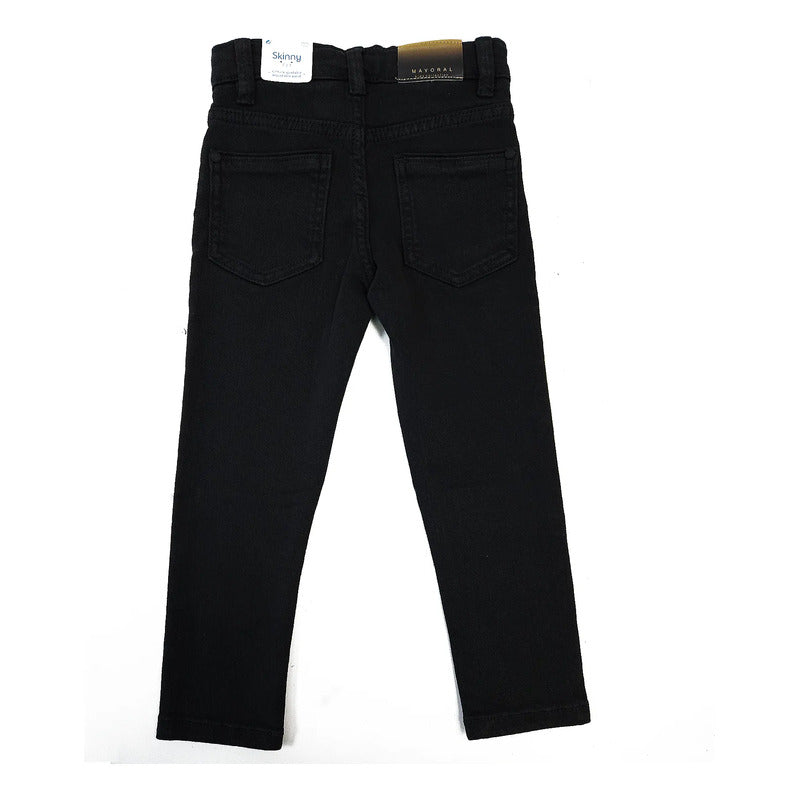 Pantalón De Mezclilla Para Niño Mod.4583 Marca Mayoral® Negro Liso 2