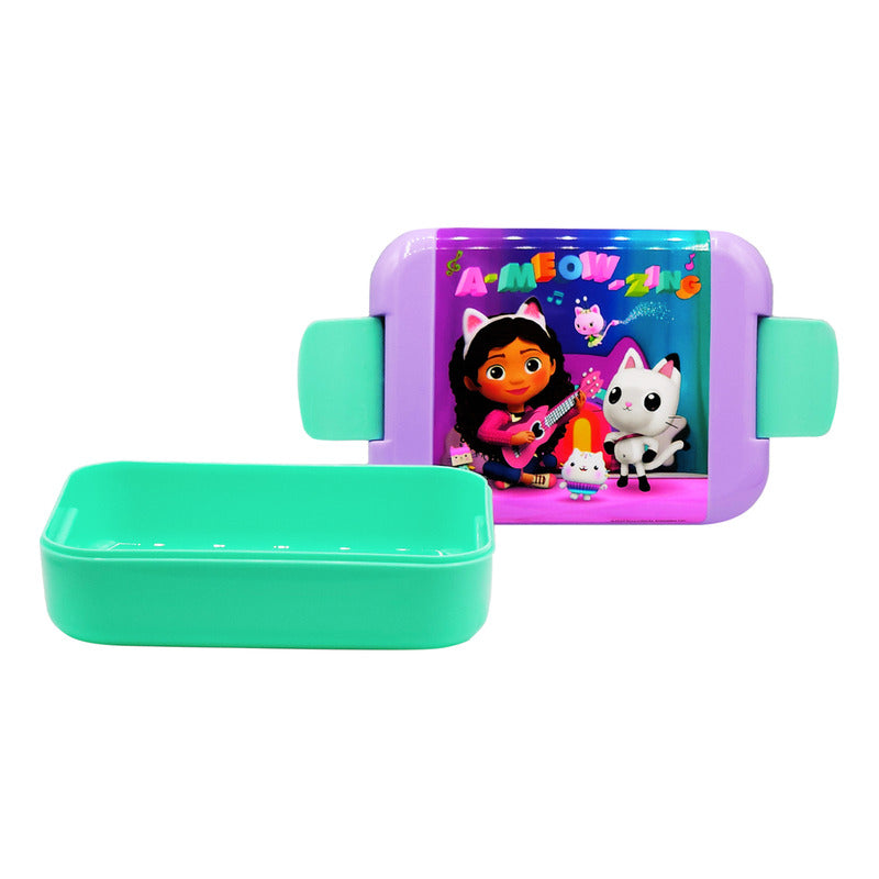 Lonchera Infantil De Plástico Con Botella Diseños Varios