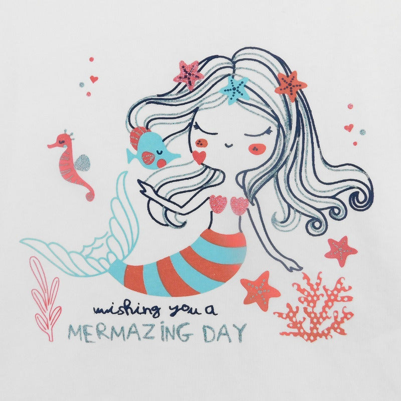 Blusa De Niña Manga Corta Con Estampado Marca Losan®