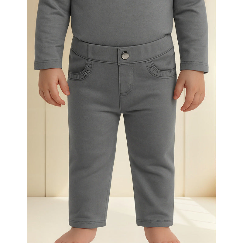 Pantalón Legging Para Niña Mod.560 Marca Mayoral® Acero Liso 18 Meses