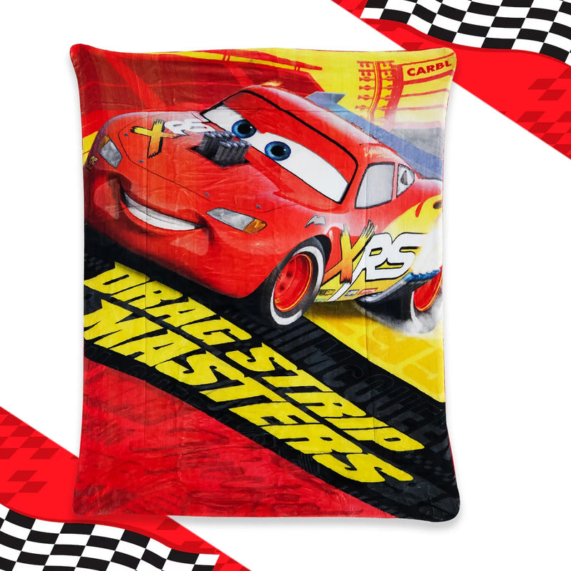 Cobertor Borrega Individual 1.50m X 2.00m Marca Providencia® Cars 1 Kg Multicolor