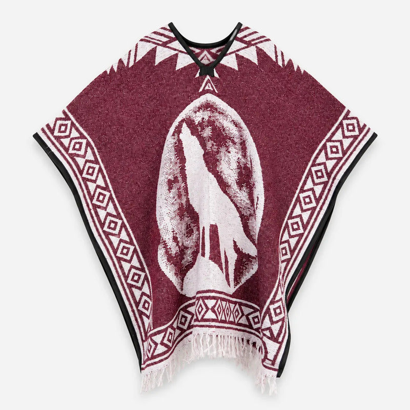 Jorongo Gaban Artesanal Mexicano Colores Lobo Vino Lobo Xg