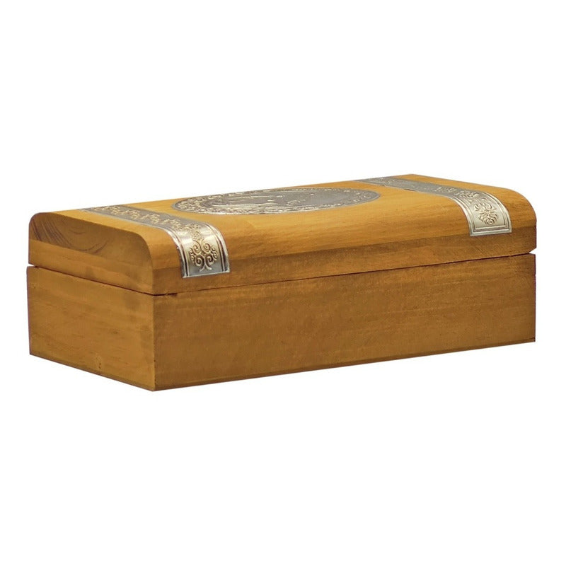 Set Para Bautizo Vela+concha+toalla+caja De Madera