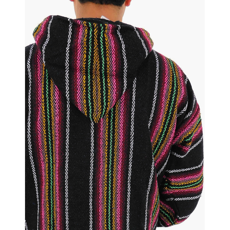 Suéter Poncho Canguro Artesanal Hoodie Acrilico Colores