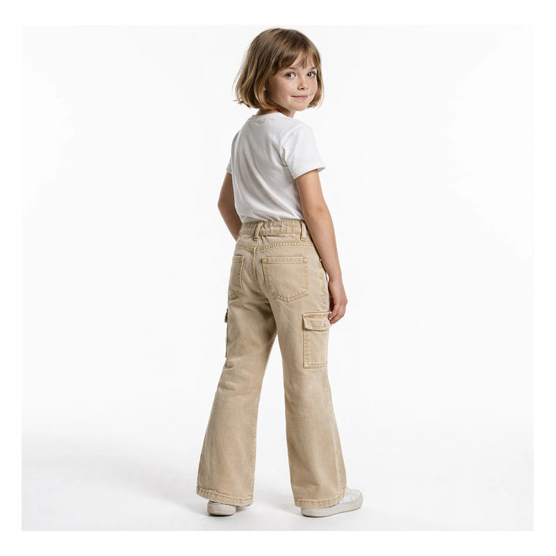Pantalon Cargo Para Niña Mod.4543 Marca Mayoral® Cacao Liso 7 Años