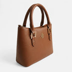 Bolso De Mano Para Mujer Mod. Ji 3017 Marca Jaime Ibiza® Marrón Lisa Níquel