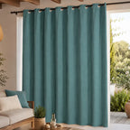 Set De Cortinas Blackout  Impermeables 1.37 X 2.13mts Luna® Verde Menta