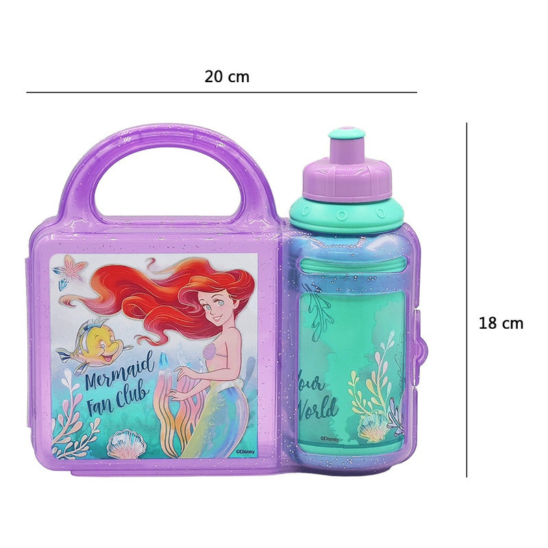 Lonchera Infantil De Plástico Con Botella Diseños Varios