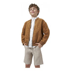 Bermuda Para Niño Mod.6279 Marca Mayoral® Beige Rayas 18