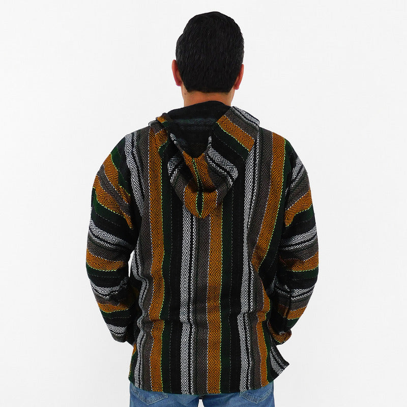 Suéter Poncho Canguro Artesanal Hoodie Acrilico Colores