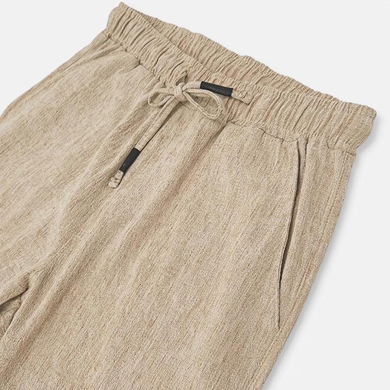 Pantalón Tipo Lino Para Hombre Mod. Mkhp0009 Mako & Co® Beige Lisa M