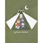 Playera Para Bebe Mod.2007 Marca Mayoral® Verde Musgo Animales Del Bosque 6 Meses Estampa Localizada