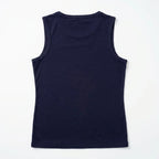 Blusa Básica Suave Sin Mangas Para Mujer Apx-0214 Aspik® Azul Oscuro Lisa G