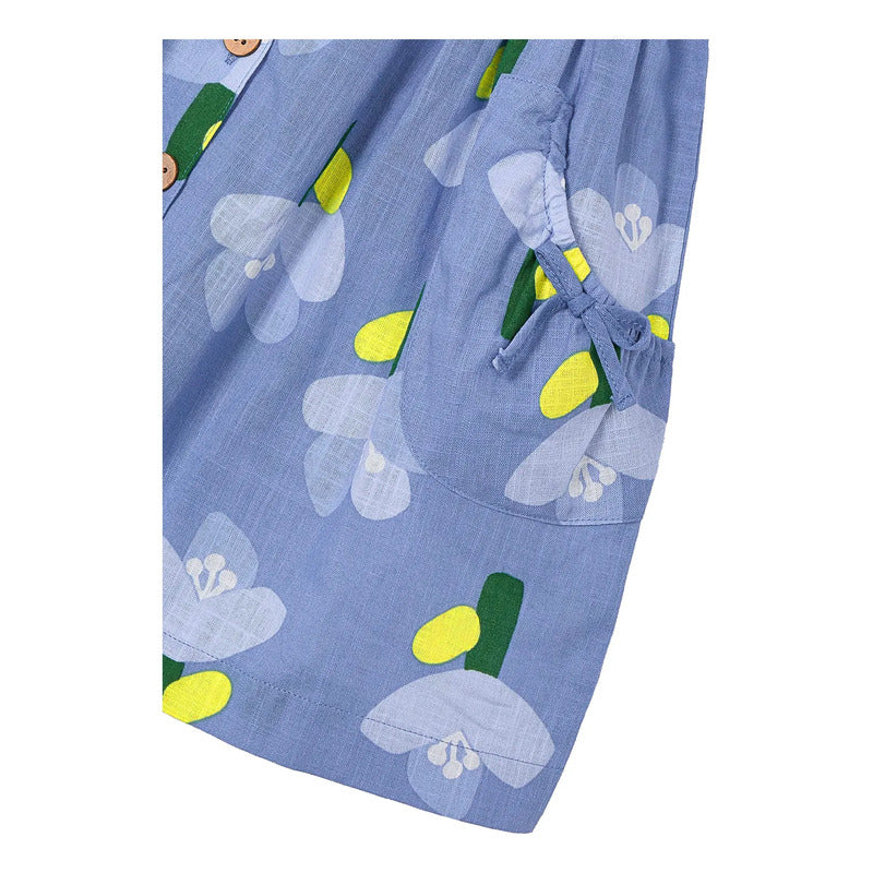 Vestido Cómodo Casual Para Niña Mod.3960 Marca Mayoral® Añil Floreado 6 Años