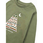 Playera Para Bebe Mod.2007 Marca Mayoral® Verde Musgo Animales Del Bosque 12 Meses Estampa Localizada