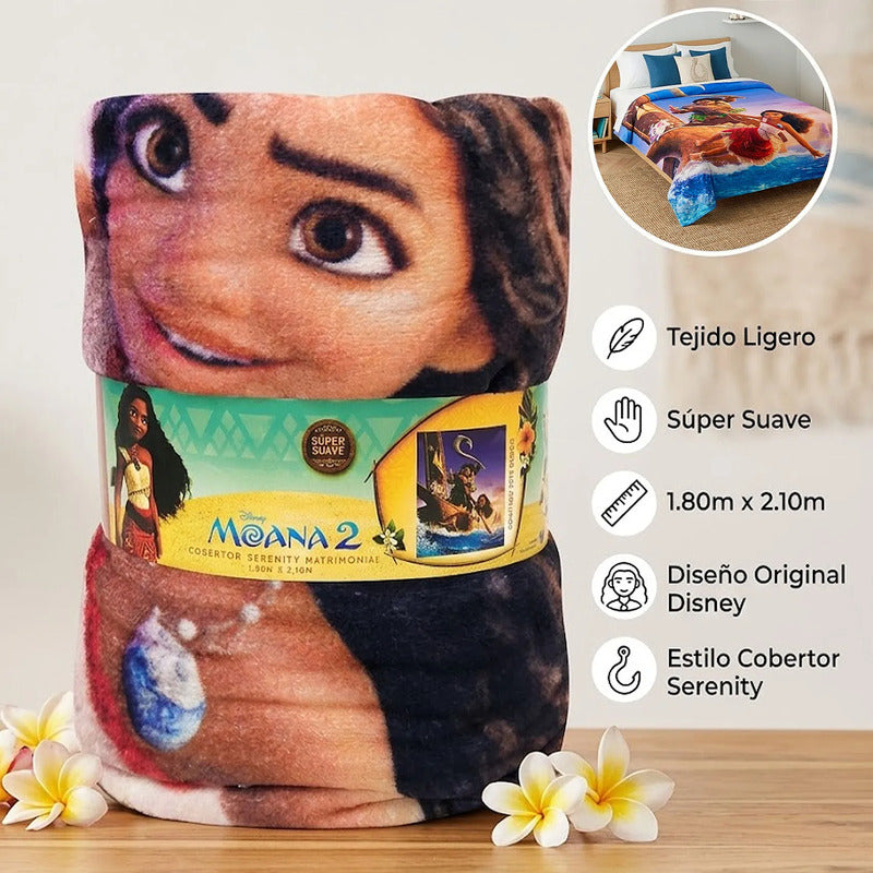 Cobertor Ligero Super Suave Matrimonial Diseños Providencia® Moana 850 G Multicolor