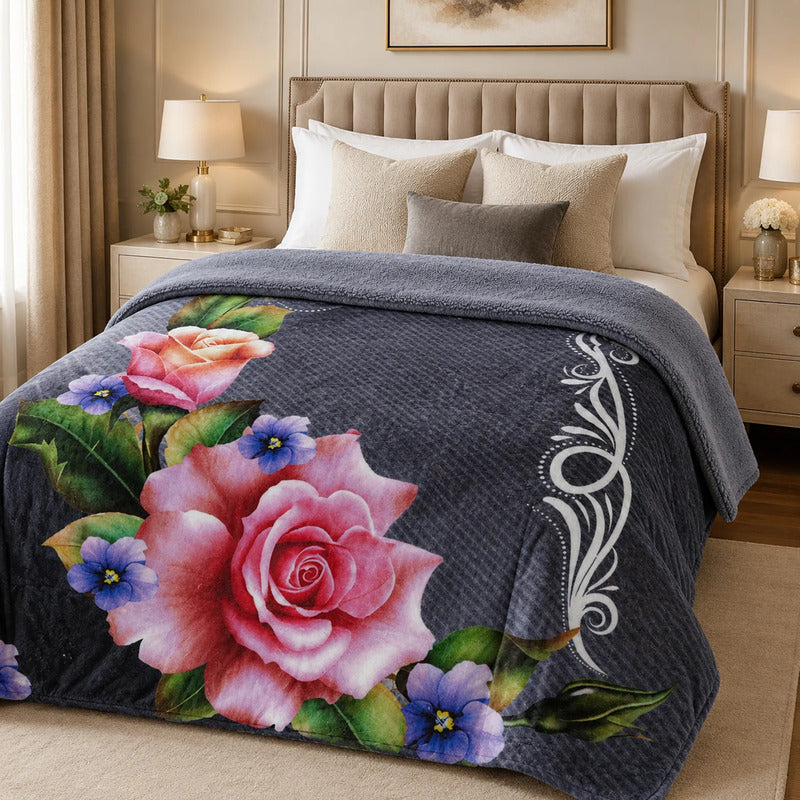 Edredón Borrega Soft Sobrecamero 2x2.20m Marca Providencia® Multicolor Mónaco