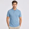 Playera Polo Para Hombre Mod.play01 Marca Truval® Azul Cielo G Lisa