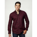 Camisa Para Hombre Manga Larga Mod.b35112 Marca Bobois® Bordó Rayas 2xg