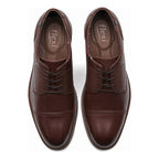 Zapato Derby Semivestir Para Hombre Mod. 400102 Marca Flexi® Marrón Oscuro Lisa 26 Mx
