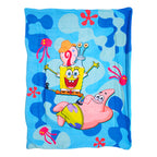 Cobertor Borrega Matrimonial 1.80x2.2m Infantil Providencia® Color Multicolor Diseño De La Tela Bob Esponja Azul 2 Kg