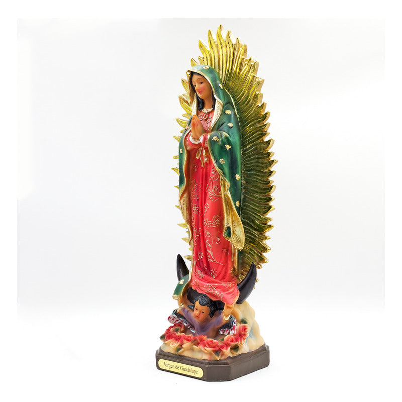 Imagen Religiosa De Resina Virgen De Guadalupe 29cm Multicolor