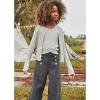 Pantalón Acampanado Para Niña Mod.6534 Marca Mayoral® Gris Oscuro Liso 12 Años