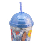 Vaso Con Popote Doble Pared Con Domo 500ml Diseños Animados