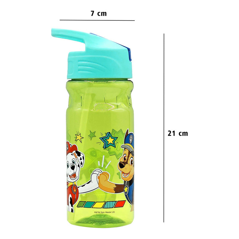 Botella De Agua Ligera Con Manija Para Niños Varios Diseños Paw Patrol 1669-1145