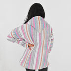 Suéter Poncho Canguro Artesanal Hoodie Acrilico Colores