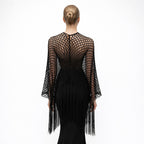 Chalina Calada Elegante Para Mujer Formal/casual Negro Negro Calado Unitalla