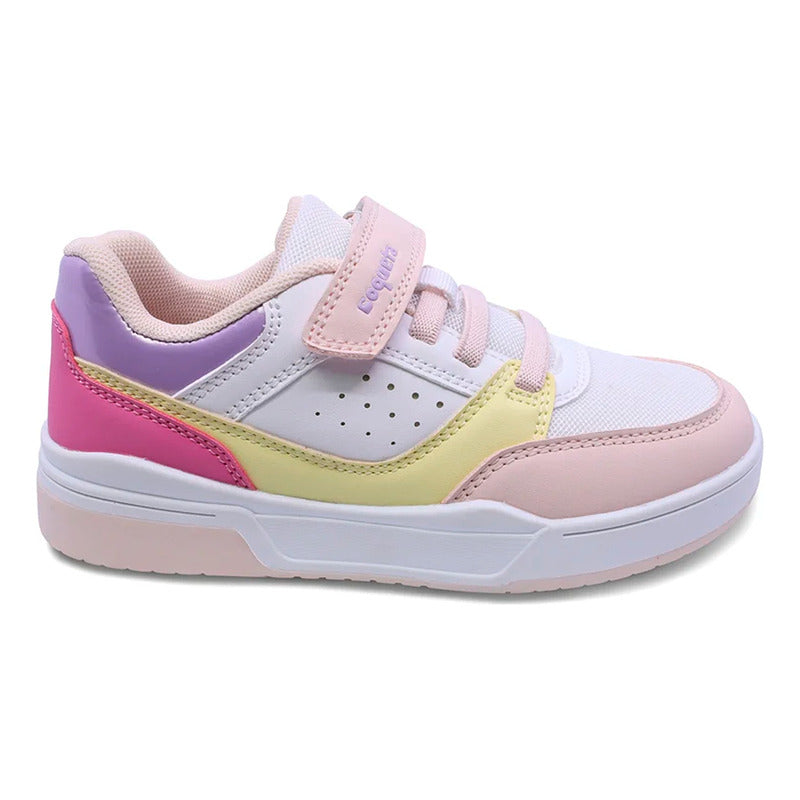 Tenis Para Niña Mod.203700-o Marca Coqueta Y Audaz® Multicolor Colores 22 Mx
