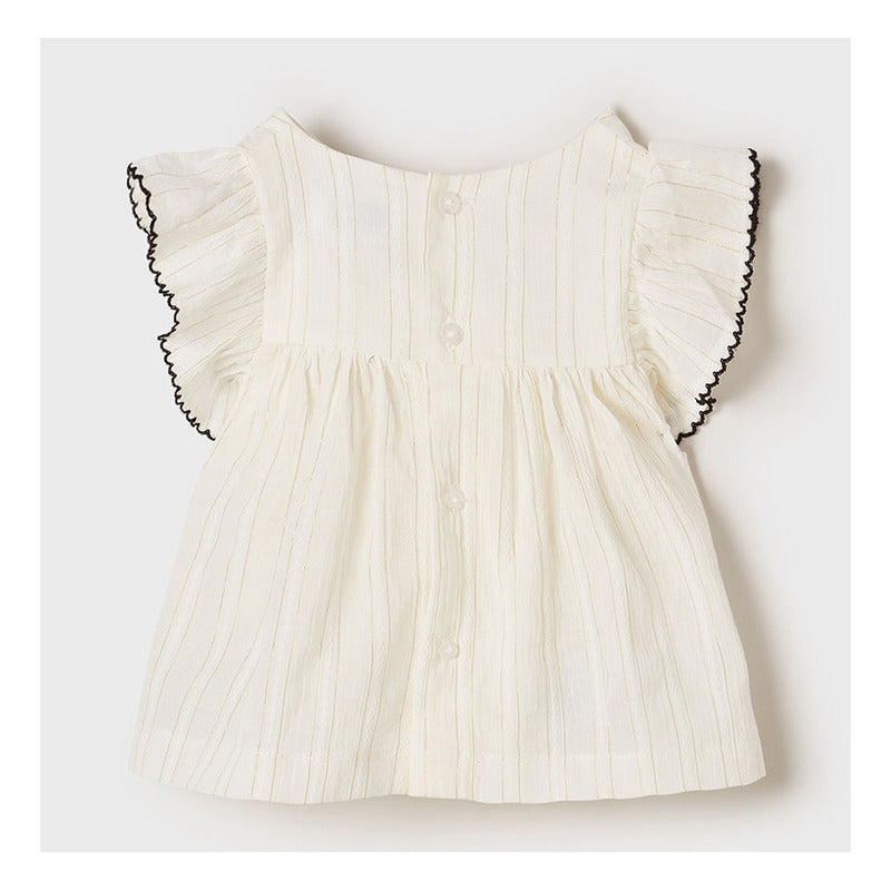 Blusa Holgada Para Niña Mod.1186 Crudo Marca Mayoral® Crudo 12 Meses