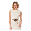 Cinturón Cordonado Para Vestido Con Flor Para Mujer Dorado Oscuro Floreado 200 Cm