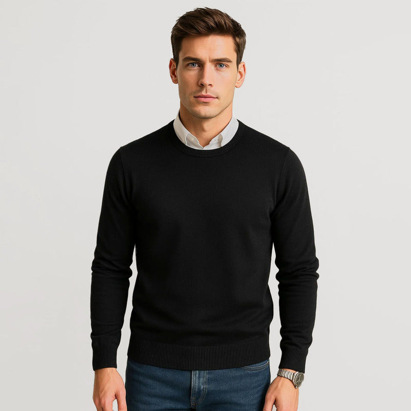 Suéter Para Hombre Básico De Punto Fino E55301 Marca Bobois®