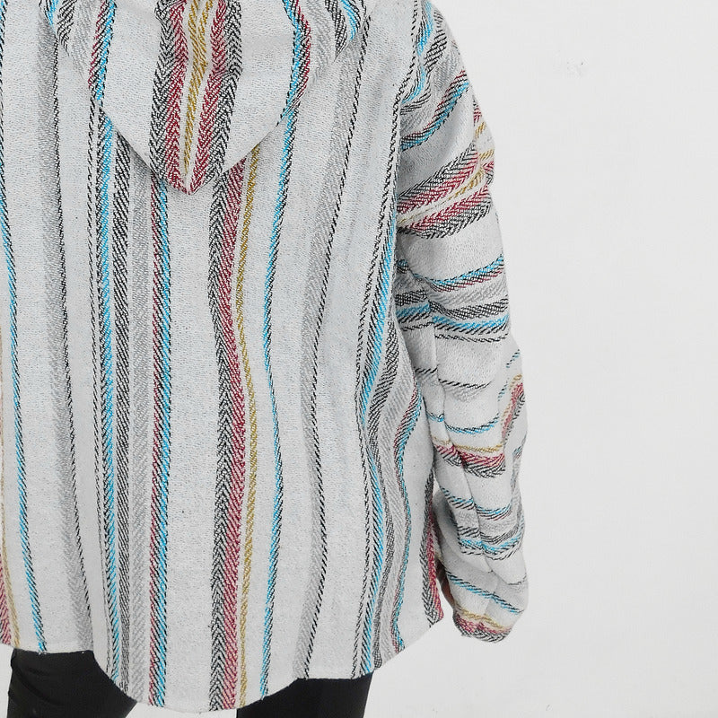 Suéter Poncho Canguro Artesanal Hoodie Acrilico Colores