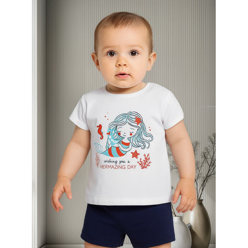 Blusa De Niña Manga Corta Con Estampado Marca Losan®