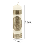 Set Para Bautizo Vela+concha+toalla+caja De Madera