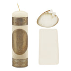 Set Para Bautizo Vela+concha+toalla+caja De Madera
