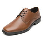 Zapato Derby Semivestir Para Hombre Mod.406401 Marca Flexi® Tan Lisa 27 Mx