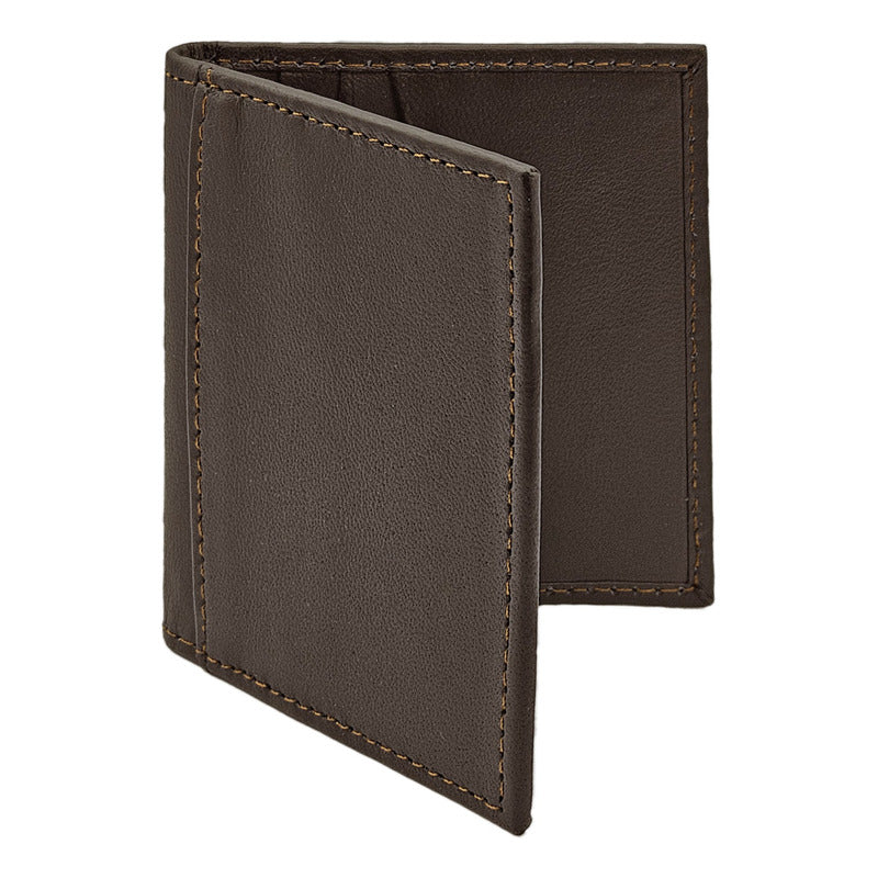 Tarjetero Doble De Piel Mod. Textura Marca Giron® Marrón Oscuro Textura