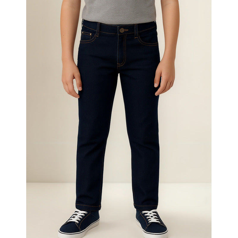 Pantalón Casual Para Niño Mod.7532 Dark Marca Mayoral® Dark Indigo Liso 14 Años