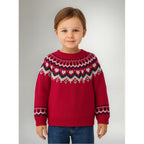 Suéter Jacquard Tejido Para Niña Mod.4358 Marca Mayoral® Rojo Tejido 4