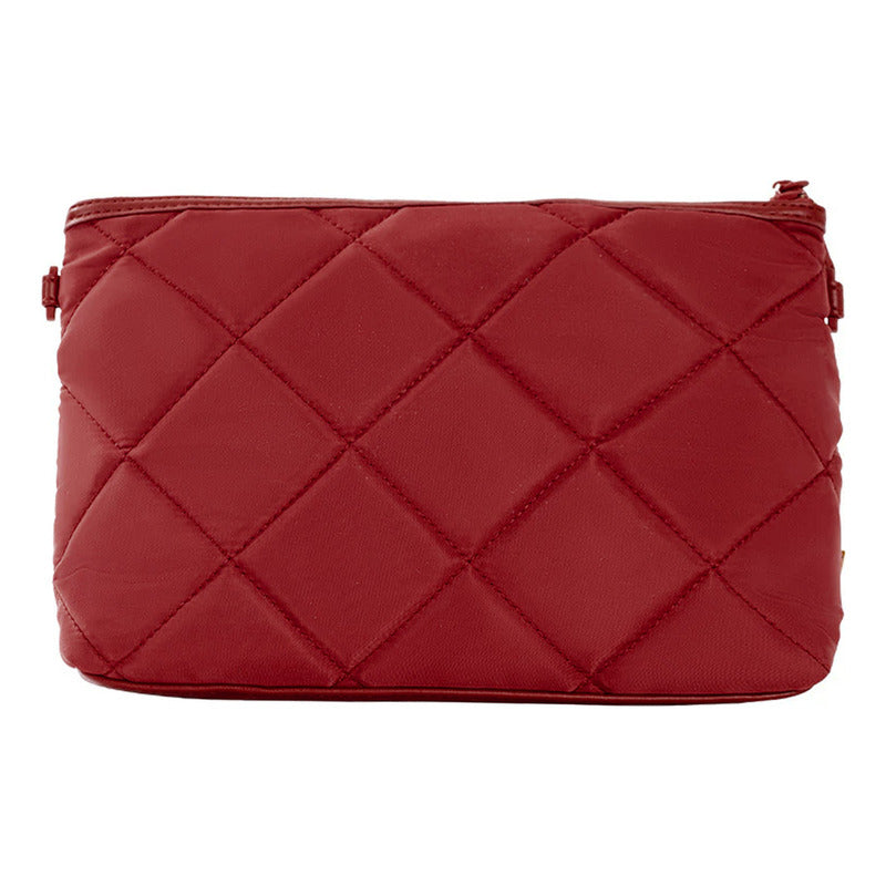 Cosmetiquera Crossbody Para Mujer Mod. Ji 262 Jaime Ibiza® Rojo Geométrico