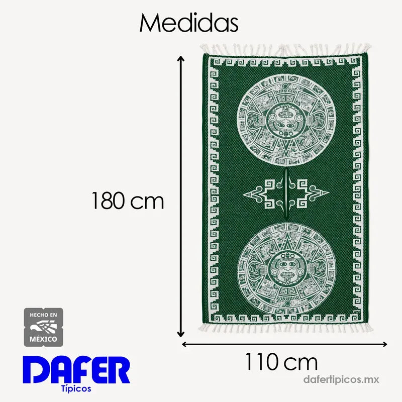 Jorongo Gaban Artesanal Mexicano Colores Calendario Verde Oscuro Calendario Xg