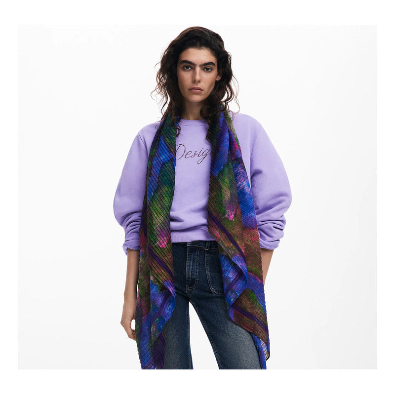 Pashmina Ligera Suave Casual Para Mujer Marca Desigual® Multicolor 25sawa20/3017 Unitalla