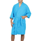 Bata De Baño Unisex Absorbente Unitalla Tela Suave Ligera