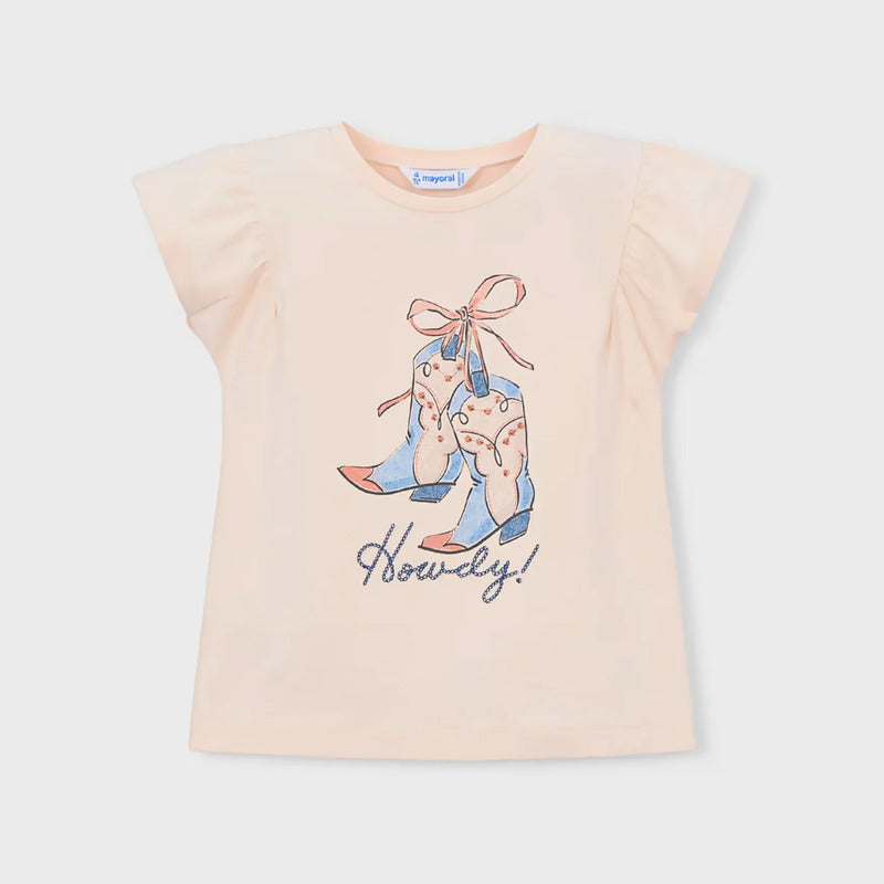 Blusa Casual Para Niña Mod. 3007 Marca Mayoral® Salmon Lisa 6 Años